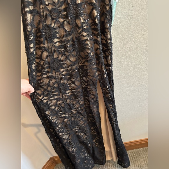NWT black/nude lace strapless evening gown/prom dress. Perfect condition - Picture 5 of 16